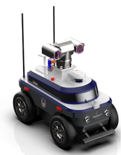 警用巡邏安防機(jī)器人 （第1代，集成環(huán)境感知+動(dòng)態(tài)決策+行為控制和報(bào)警裝置+自主感知+自主行走）