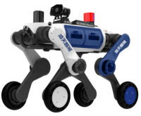 治安巡邏輪足機(jī)器狗（輪足，集成一體式遙控器+對講照明+警示燈+自主跟隨）